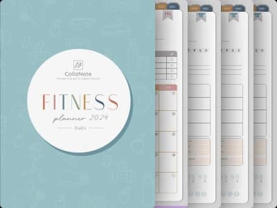 A fitness planner cover