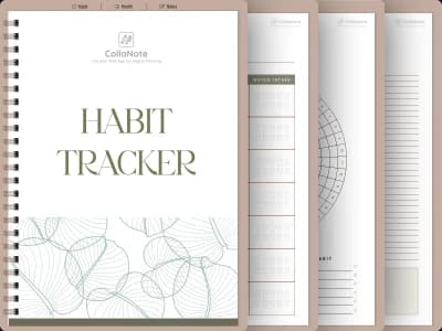 A habit tracker planner