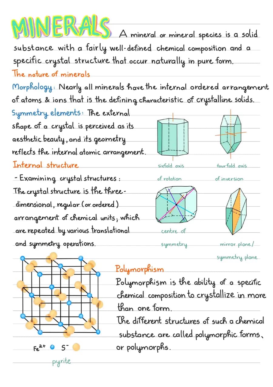 Minerals — a handwritten geography note made in CollaNote