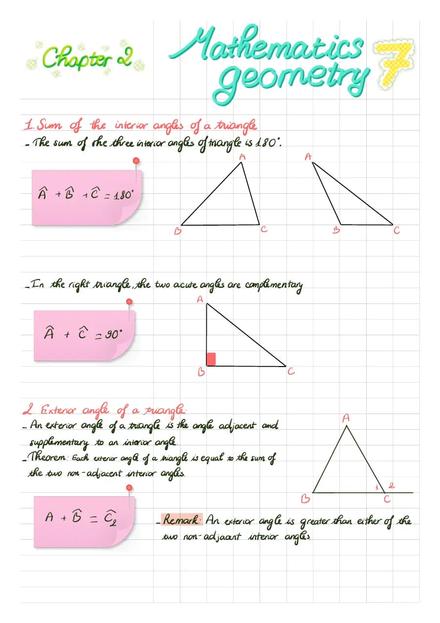 Geometry, chapter 2 — a handwritten maths note made in CollaNote