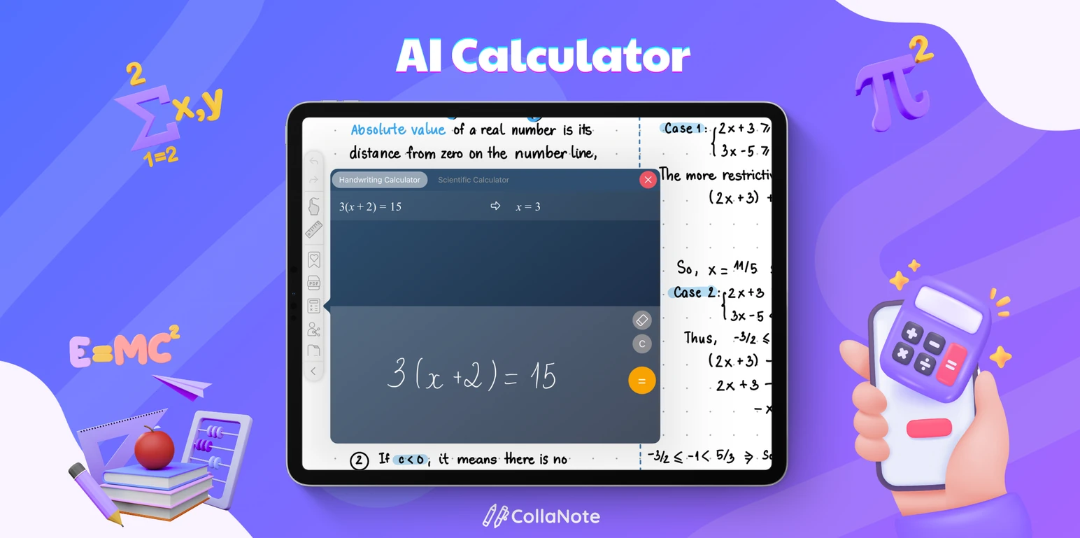The AI Calculator solving an equation